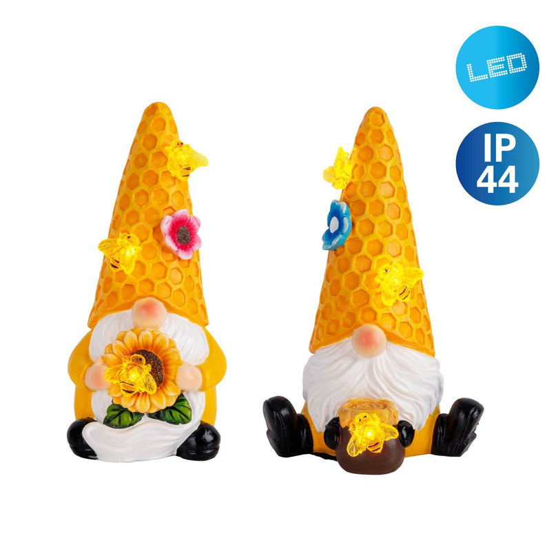 2 Set Deko/Solar Light "Abby", gemaakt van plastic met geïntegreerde LED's, Twilight Sensor, 17 cm hoog