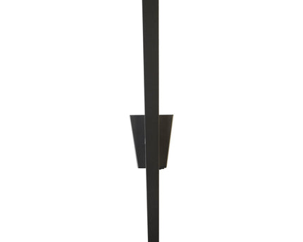 LED -wandlamp "Trevor" zwart, wandlampmetaal en plastic in het zwart, met stevig ingebouwde LED's, wandverlichting binnen 62 x 10 x 4,5 cm