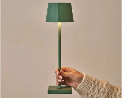 Wouter salie groen oplaadbare tafellamp-draadloos opladen, dimable, 120 uur batterijduur