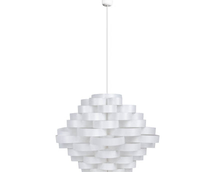 Hanger lamp "witte lijn" gemaakt van plastic in wit, e27, Ø 55 cm