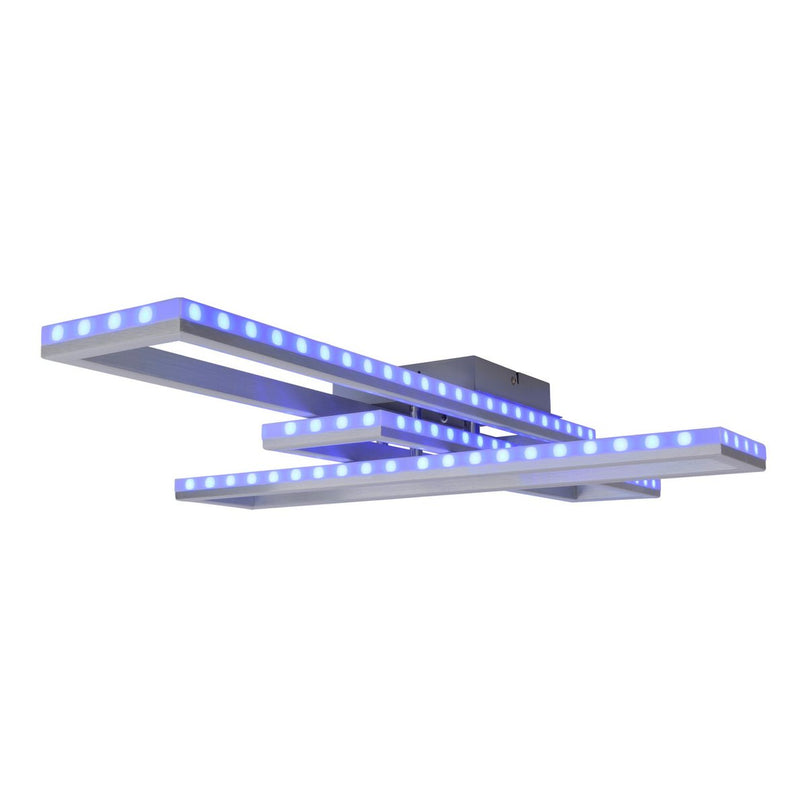LED CCT-plafondlamp + RGB-backlight "Bantry" met veel functies, 95 cm lang, inclusief afstandsbediening