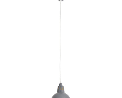 Metalen hanglamp "Desira", retro -klassieker, gemaakt van metaal in grijs, E27