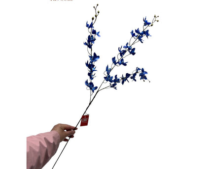 Artificial flowers Blue Phalaenopsis | Zijden kunstbloem | Lengte 90  1pcs
