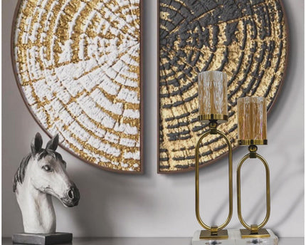 CANDLESTICK | GLASS | GOLD ZH02 Small size: 12*8.5*40