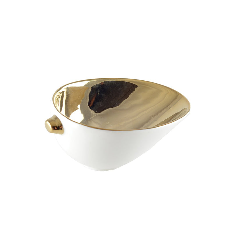 Witte en Golden Cup 17x11.5x7.4cm