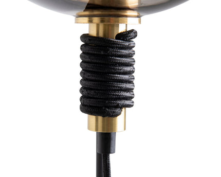 Stapellamp "stelo", moderne vloerlamp gemaakt van zwart metaal en rookglas, E27 -aansluiting, 128,5 cm hoog, voor eetkamer, woonkamer, gang of kantoor,