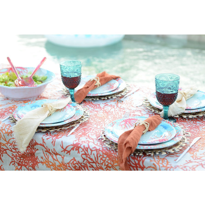 Platte plaat in melamine koraal 28x28x2.5 cm