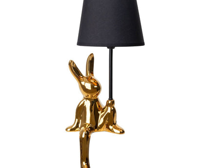 Tafellamp "helge" Ø 18 cm, hoogte ca. 45 cm, gemaakt van keramiek in zwart en gouden, zwarte tekstbladen