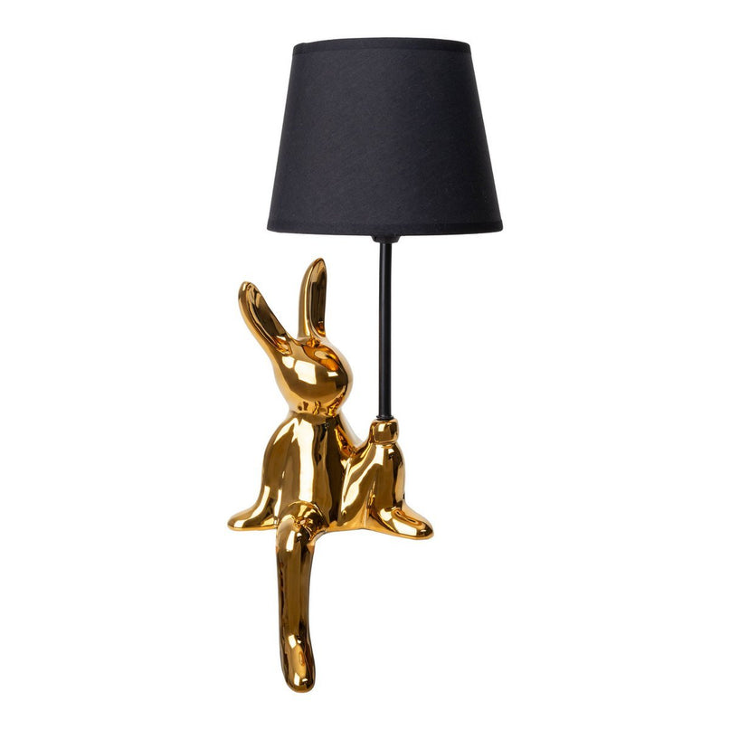 Tafellamp "helge" Ø 18 cm, hoogte ca. 45 cm, gemaakt van keramiek in zwart en gouden, zwarte tekstbladen