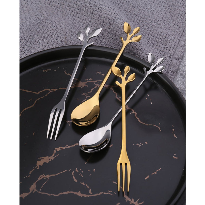 Gouden diverse bladdesserttafels - veel van 6