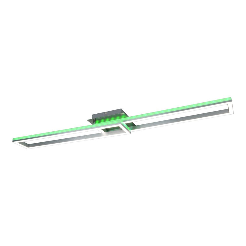 LED CCT-plafondlamp + RGB-backlight "Bantry" met veel functies, 115 cm lang, inclusief afstandsbediening