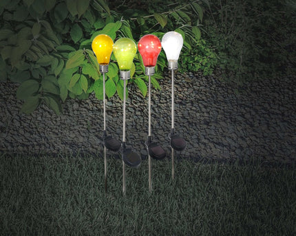 Set van 4 decoratieve solar grondpennen "lamp"
