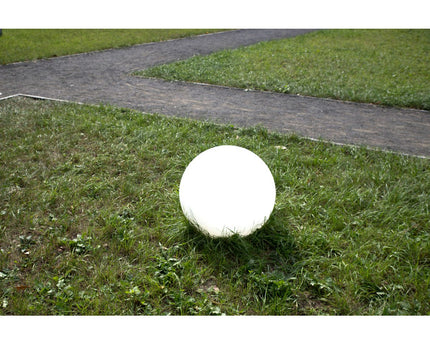 Buiten de Spitical Spit "Ball" D: 40 cm, voor buiten, plastic aarde spies, wit, E27, - Wegelettes