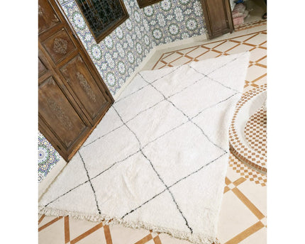 Berber vloerkleed Beni Ouarain zuivere wol 210 x 300 cm