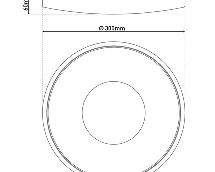 LED -plafondlicht "" Picton "Ø 31 cm gemaakt van metaal en plastic, warm wit licht met kristaleffect, met stevig ingebouwde LED's verlichting voor woonkamers of kantoor