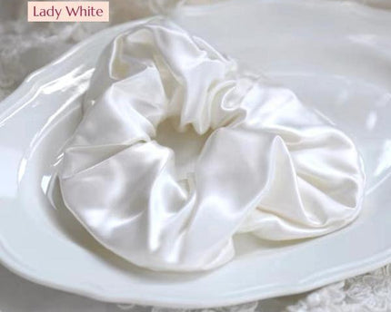 Luxe 100% zijden haarscrunchie - 6 cm breed