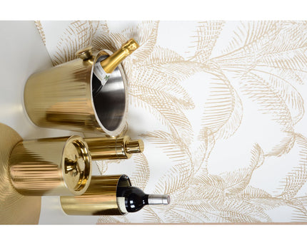 Gouden ijsemmer met geribbeld patroon