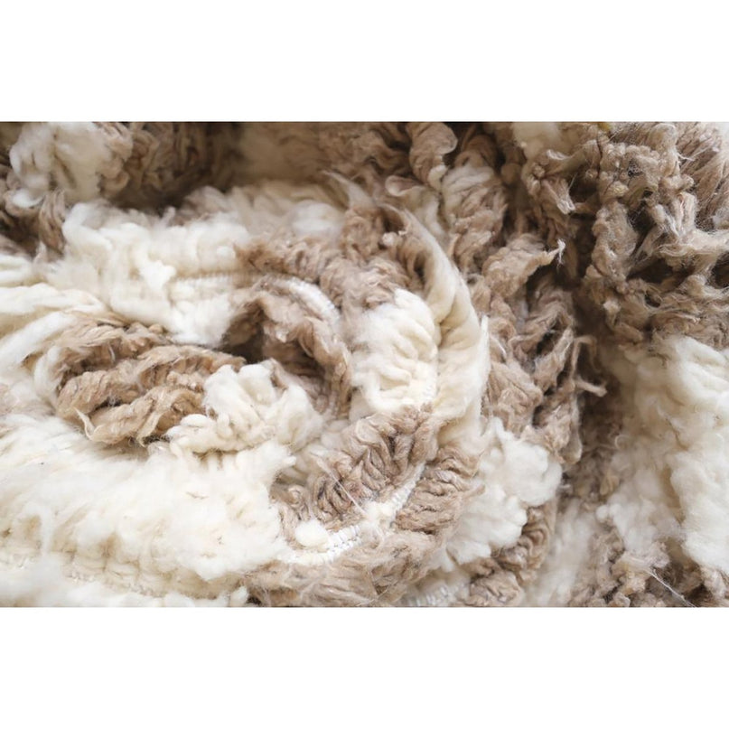 Berber geruit wollen vloerkleed 110 x 146 cm
