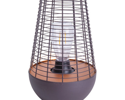 LED Decol Light 27 cm hoog, gemaakt van metaal in zwart, stevig gebouwd -in LED, decoratie voor buiten