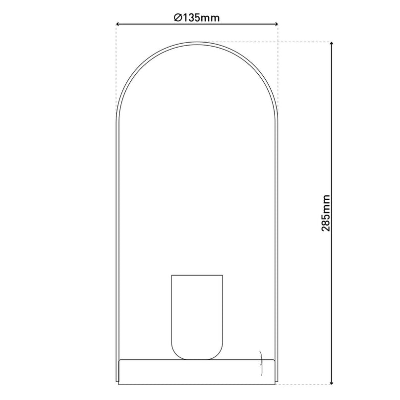 Metalen tafellamp "Faro" h: 28.5cm zwart