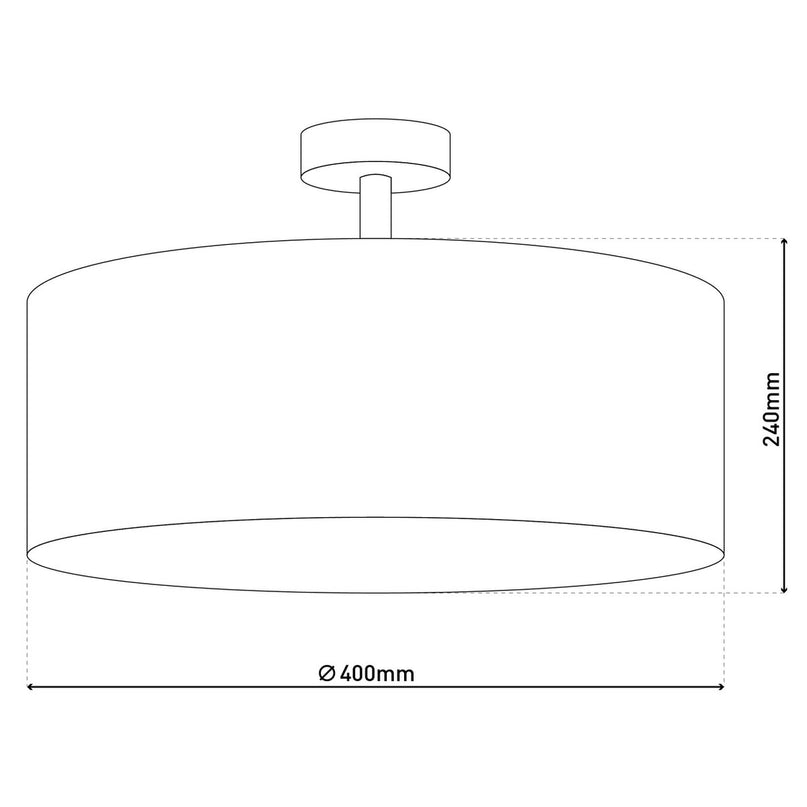 Textielplafondlamp "New York", klassieke plafondlamp met tekstbladen in grijs, met E27 -aansluiting, plafondlicht 40 cm in diameter, geschikt voor de hele woonruimte