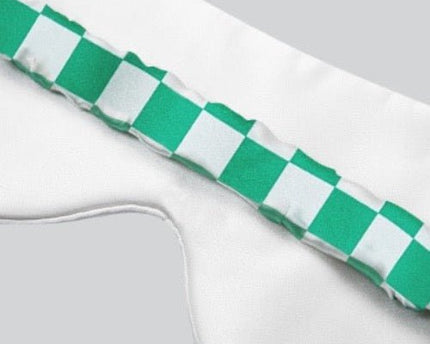 100% zijde ontspanningsslaapmasker-19 mm-bandjes op schaakbordpatronen-oversize