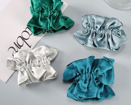 Chique 100% zijden rokontwerp haarscrunchie-dubbellaags-19 mm