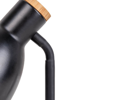 "Marie" bureaulamp gemaakt van metaal en hout, E14, zwart, 36,5 cm hoog