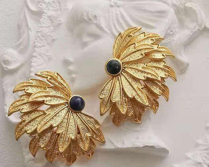 Vintage geïnspireerde Peacock Wings oorbellen