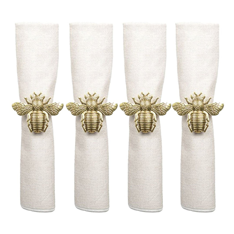 Set van 4 rondes bijen handdoeken