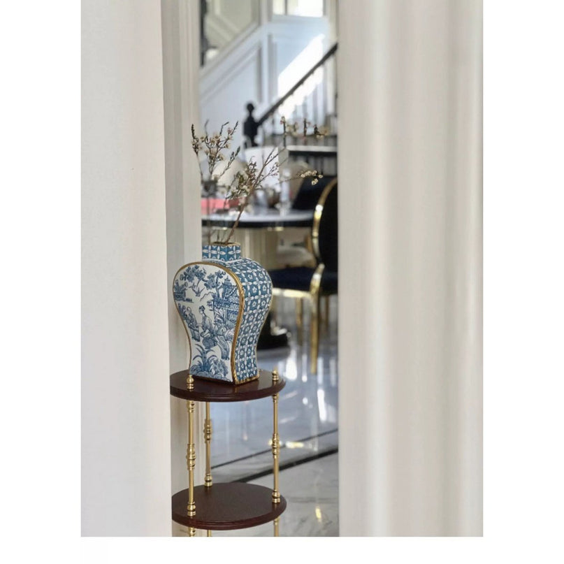 Nieuwe Chinese stijl, oosterse Parijse Delfts blauwe porselein vazen/hoge stijl