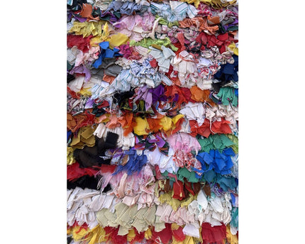 Marokkaans Berber-tapijt van gerecycled textiel 117 x 159 cm