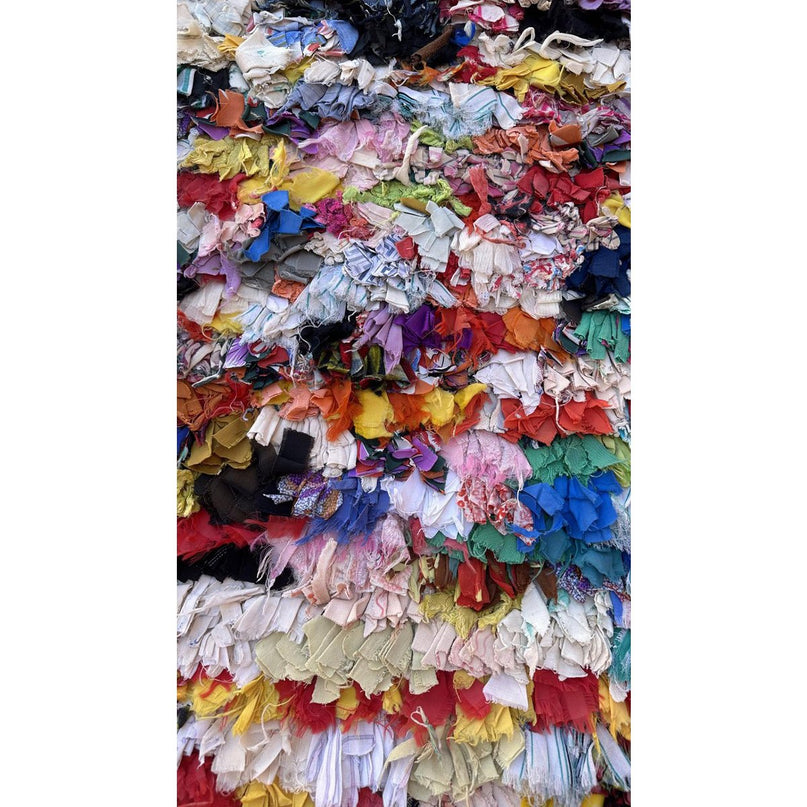 Marokkaans Berber-tapijt van gerecycled textiel 117 x 159 cm