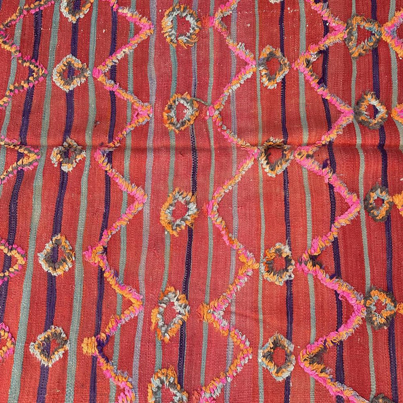 Zuiver wollen Marokkaans Kelim Berber tapijt 138 x 220 cm
