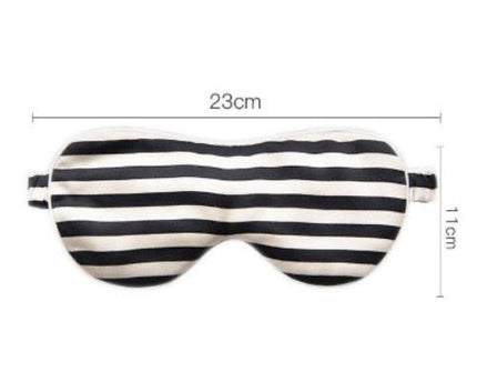 100% zijde ontspanningsslaapmasker-19 mm-bandjes op schaakbordpatronen-oversize