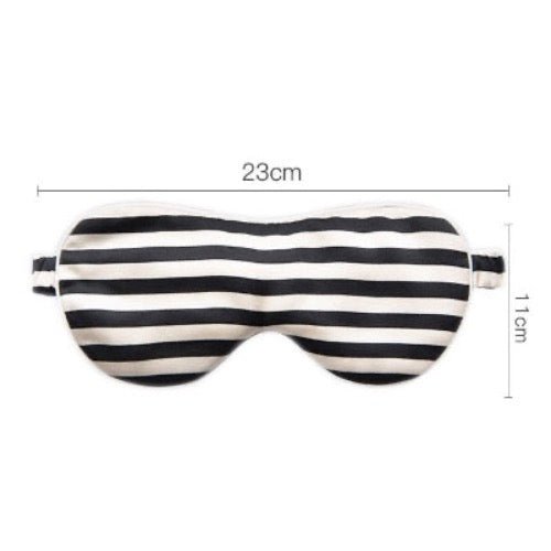 100% zijde ontspanningsslaapmasker-19 mm-bandjes op schaakbordpatronen-oversize