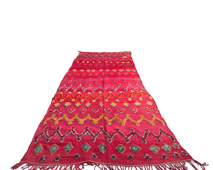 Zuiver wollen Marokkaans Kelim Berber tapijt 163 x 405 cm