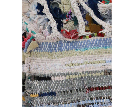 Marokkaans Berber-tapijt van gerecycled textiel 117 x 159 cm