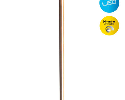 LED vloerlamp "Madera" h: 152cm naturel
