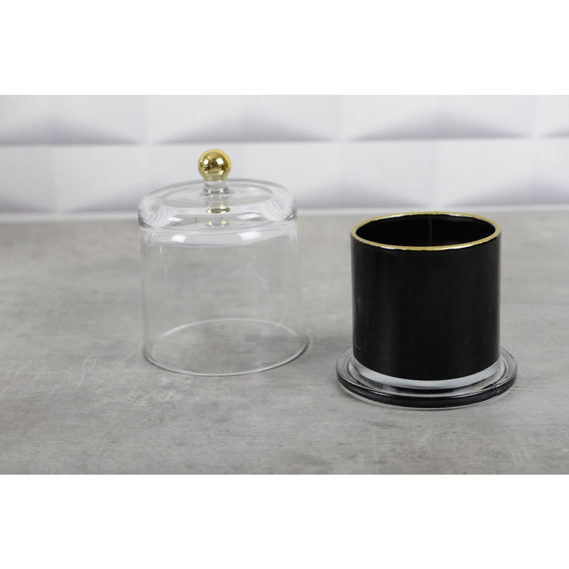 Zwart en gouden bel kaarsen tonka parfum