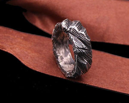 Vintage geïnspireerde rockring - massief zilver
