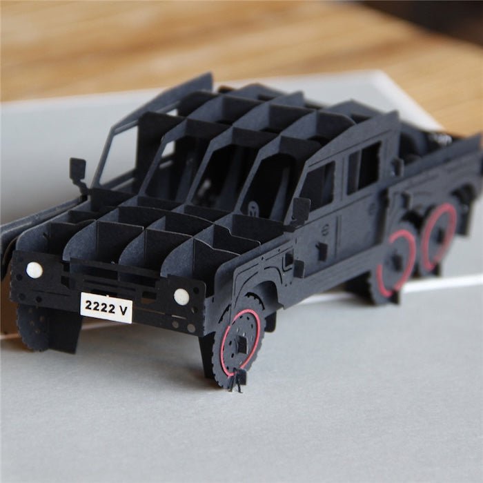 3D -kaart voor hem voor papa - Jeep en Motorbike Design