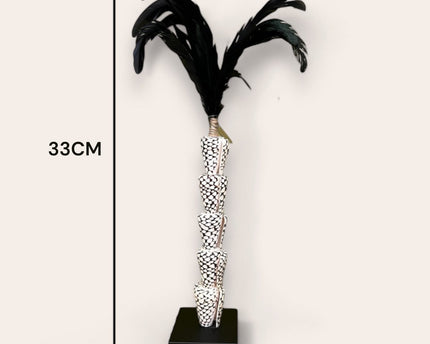 Papua tiger shell with veren on stand（5 shell)