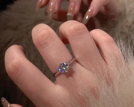 Timeless 6 Claws Solitaire Rings - Moissanite Stone