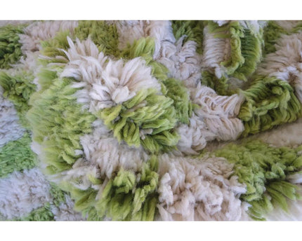 Berber geruit wollen vloerkleed 153 x 244 cm
