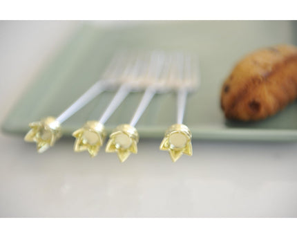 Golden Crown Dessert Forks - veel van 4