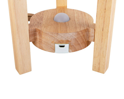 Hartelijke lamp "madita" 25 cm hoog, in wit/natuur, met geïntegreerde LED, dimbaar met aanraaksensor