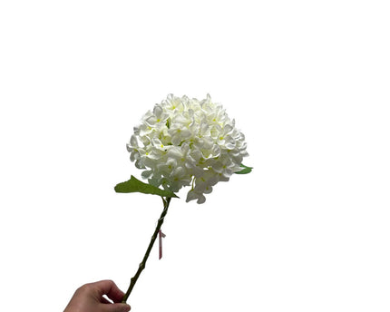 Artificial flowers Hydrangea Macrophylla White | Zijden kunstbloem | Lengte 50 1pcs