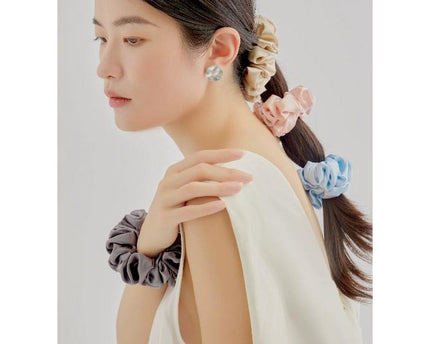 Luxe 100% zijden haarscrunchie - 6 cm breed