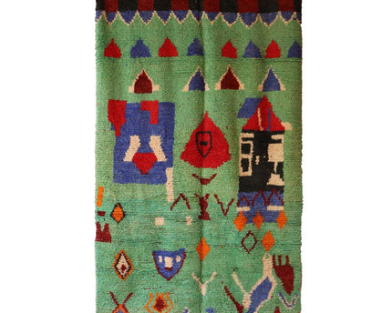Kleurrijk Boujad wollen Berberkleed 167 x 278 cm